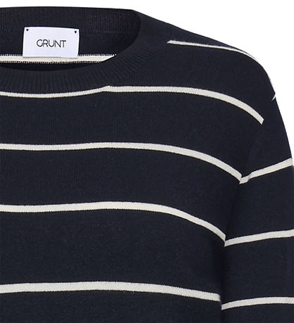 Grunt Bluse - Strik - GrFerro - Navy Stripe Grunt Bluse - Strik - GrFerro - Navy Stripe