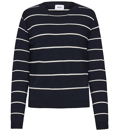 Grunt Bluse - Strik - GrFerro - Navy Stripe Grunt Bluse - Strik - GrFerro - Navy Stripe
