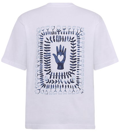 Grunt T-shirt - GrCatel - Hvid m. Blå Grunt T-shirt - GrCatel - Hvid m. Blå