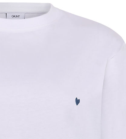 Grunt T-shirt - GrCatel - Hvid m. Blå Grunt T-shirt - GrCatel - Hvid m. Blå