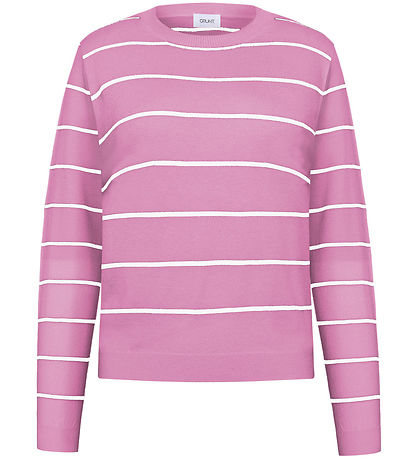 Grunt Bluse - Strik - GrFerro - Rose Stripe Grunt Bluse - Strik - GrFerro - Rose Stripe