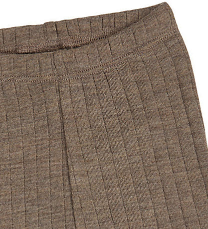 Müsli Bukser - Rib - Uld - Walnut Melange