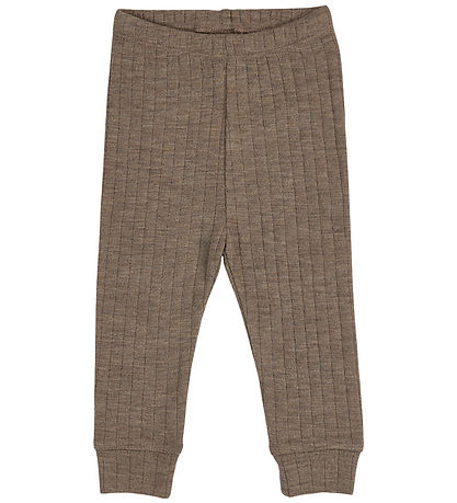 Müsli Bukser - Rib - Uld - Walnut Melange
