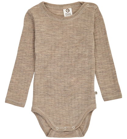 Müsli Body l/æ - Rib - Uld - Balsam Melange Müsli Body l/æ - Rib - Uld - Balsam Melange