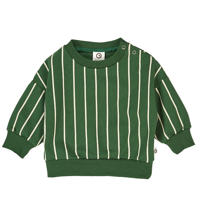 Müsli Sweatshirt - Pinstripe - Green Gables/Oak