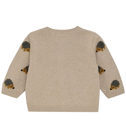 Minymo Cardigan Knit - Beige Melange Minymo Cardigan Knit - Beige Melange