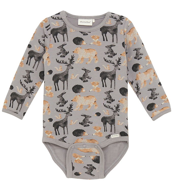 Minymo Body l/æ - AOP - Sweat - Cloudburst