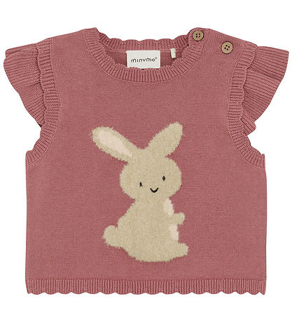Minymo Vest Knit - Withered Rose