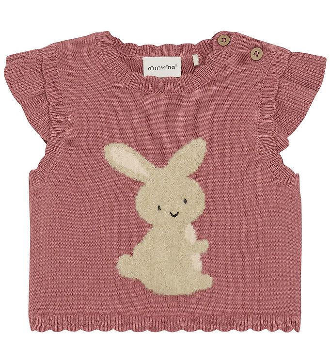 Minymo Vest Knit - Withered Rose