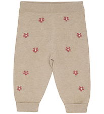 Minymo Bukser Knit - Beige Melange Minymo Bukser Knit - Beige Melange