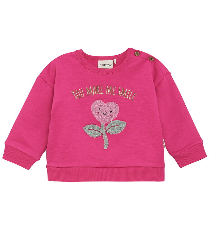 Minymo Sweatshirt - Fuchsia Fedora m. Print