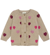 Minymo Cardigan Knit - Beige Melange Minymo Cardigan Knit - Beige Melange