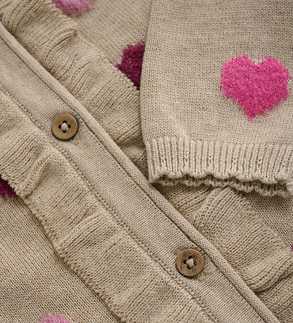 Minymo Cardigan Knit - Beige Melange Minymo Cardigan Knit - Beige Melange
