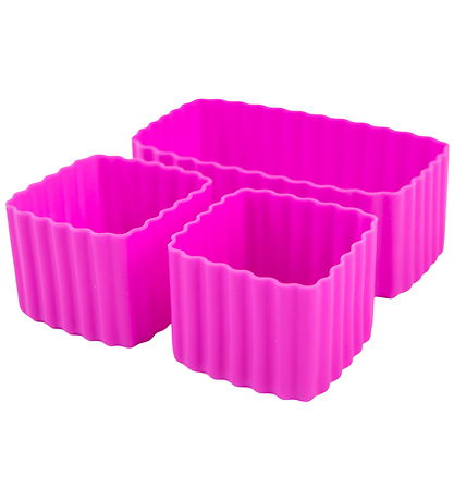 MontiiCo Indsatser - 3-pak - Bento Cups - Silikone - Fuchsia