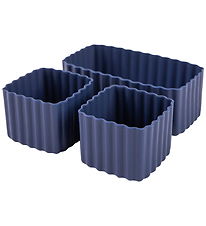 MontiiCo Indsatser - 3-pak - Bento Cups - Silikone - Navy