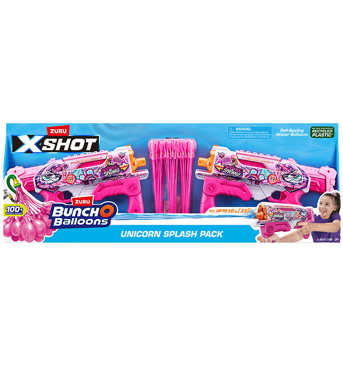 Bunch O Balloons Vandgeværer m. Vandballoner - 2-pak - Unicorn S