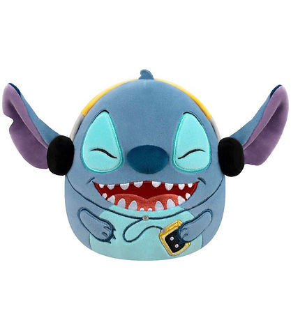 Squishmallows Bamse - 20 cm - Stitch m. Hørertelefoner