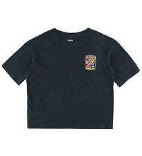 Roxy T-Shirt - Eve Oversize - Anthracite m. Print Roxy T-Shirt - Eve Oversize - Anthracite m. Print
