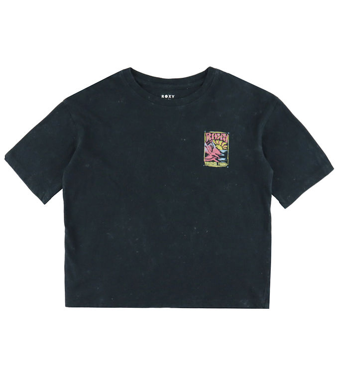 Roxy T-Shirt - Eve Oversize - Anthracite m. Print