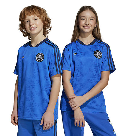 adidas Originals T-shirt - Blå m. Logoer