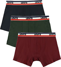 Levis Boxershorts - 3-pak - Rød/Sort/Grøn Levis Boxershorts - 3-pak - Rød/Sort/Grøn