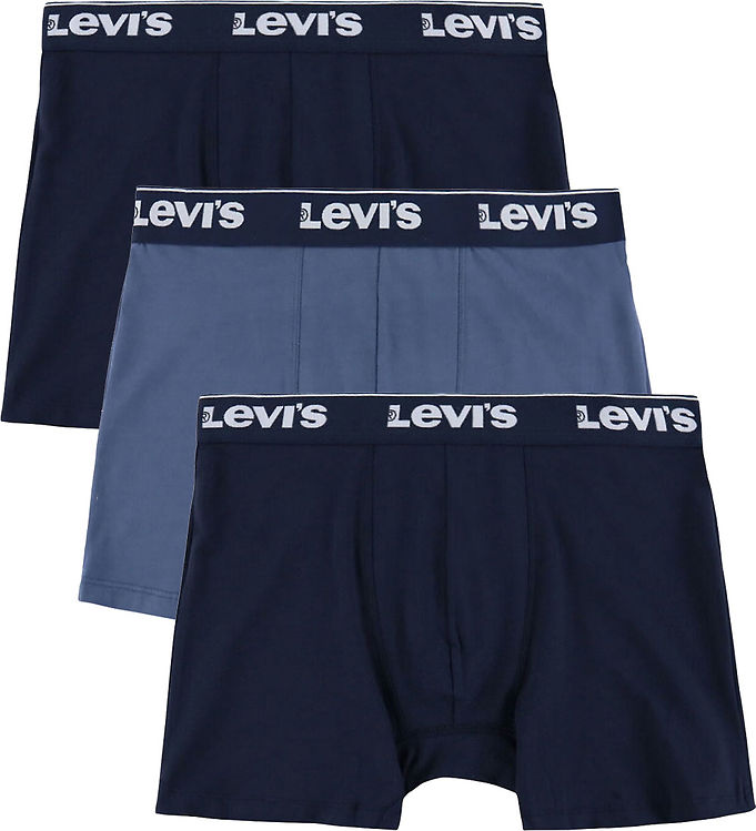 Levis 3P Repeat Logo Boxer Brief Multi Blå bomuld Medium Herre