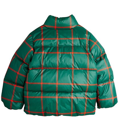 Mini Rodini Dynejakke - Plaid - Grøn/Rødternet