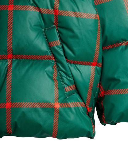 Mini Rodini Dynejakke - Plaid - Grøn/Rødternet Mini Rodini Dynejakke - Plaid - Grøn/Rødternet