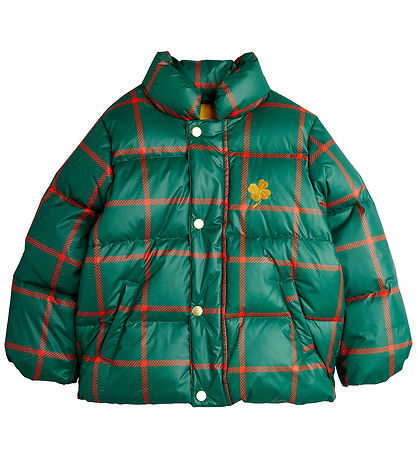 Mini Rodini Dynejakke - Plaid - Grøn/Rødternet Mini Rodini Dynejakke - Plaid - Grøn/Rødternet