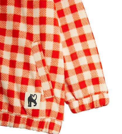 Mini Rodini Fleece Jacket - Gingham - Red/White Check