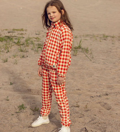 Mini Rodini Fleece Jacket - Gingham - Red/White Check