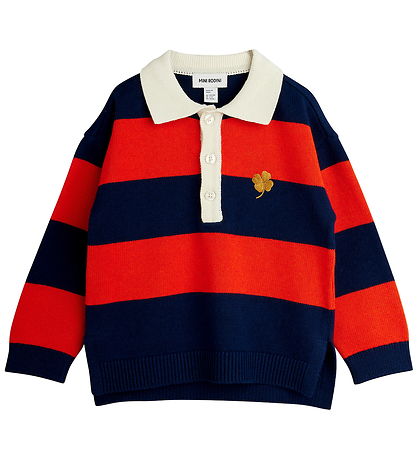 Mini Rodini Bluse - Strik - Rugby - Rød/Blå/Hvid Mini Rodini Bluse - Strik - Rugby - Rød/Blå/Hvid