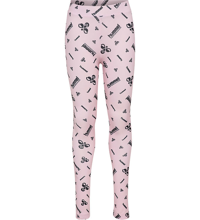 Hummel Leggings - hmlJR Gym - Barely Pink m. Logo