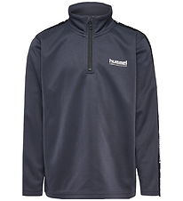 Hummel Bluse - hmlJR Goal Tape Halfzip - Ebony Hummel Bluse - hmlJR Goal Tape Halfzip - Ebony
