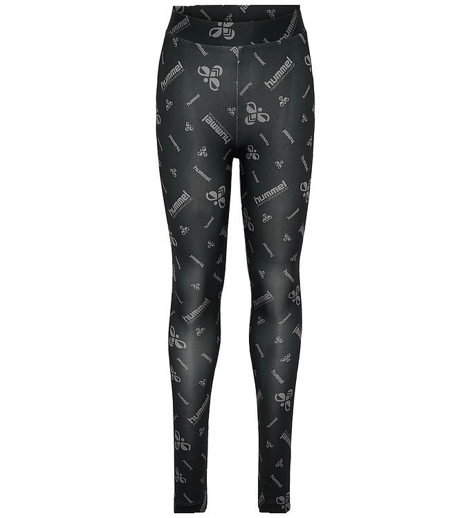 Hummel Leggings - hmlJR Gym - Sort/Ebony m. Logo