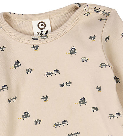 Müsli Bodysuit l/s - Auto - Oak/Moss/Stormy Blue