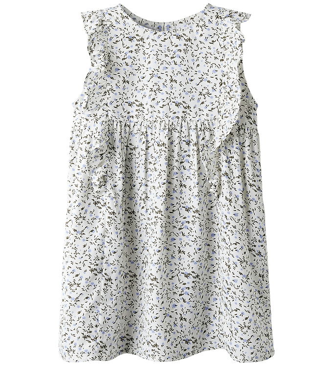 Name It Kjole - NmfJolly - Star White m. Blomster