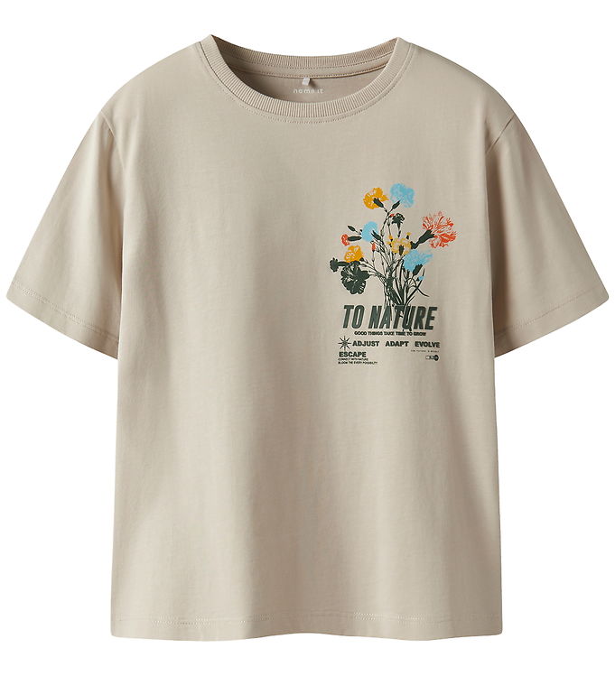 Name It T-shirt - NkmLaurel - Peyote m. Blomster