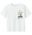 Name It T-shirt - NkmLaurel - Bright White m. Blomster Name It T-shirt - NkmLaurel - Bright White m. Blomster