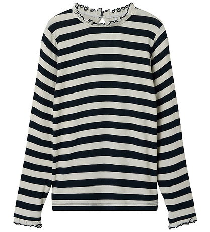 Name It Bluse - NkfPrakula - Dark Sapphire/Bright White