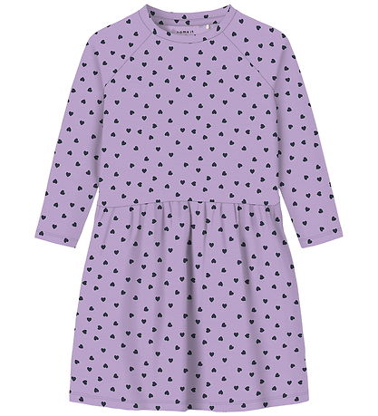 Name It Kjole - NmfPbelle - Lavendula/Heart In Dark Sapphire Name It Kjole - NmfPbelle - Lavendula/Heart In Dark Sapphire