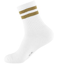 Name It Strømper - NkmJans - Bright White/Dull Gold Name It Strømper - NkmJans - Bright White/Dull Gold