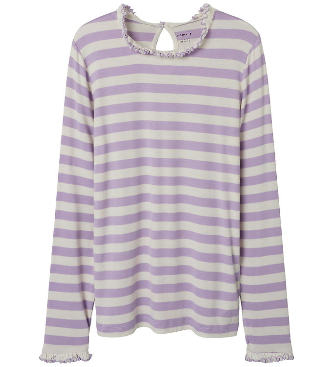 Name It Bluse - NkfPrakula - Lavendula/Bright White