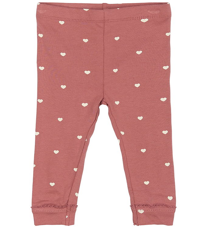 The New Siblings Leggings - TnsbNova - Withered Rose m. Hjerter