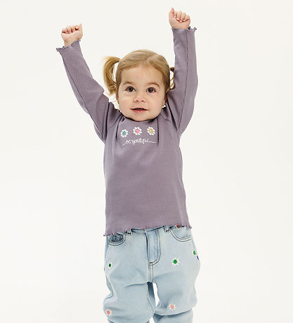 The New Siblings Bluse - Rib - TnstPrincess - Gray Ridge m. Blom The New Siblings Bluse - Rib - TnstPrincess - Gray Ridge m. Blom