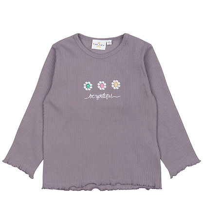 The New Siblings Bluse - Rib - TnstPrincess - Gray Ridge m. Blom The New Siblings Bluse - Rib - TnstPrincess - Gray Ridge m. Blom