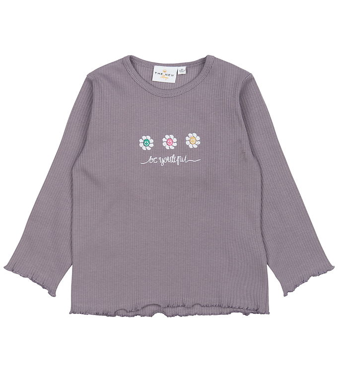 The New Siblings Bluse - Rib - TnstPrincess - Gray Ridge m. Blom