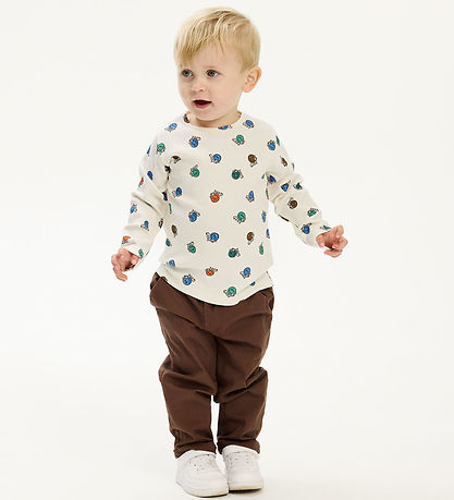 The New Siblings Bluse - Rib - TnstPalmer - Cloud Dancer m. Smil The New Siblings Bluse - Rib - TnstPalmer - Cloud Dancer m. Smil