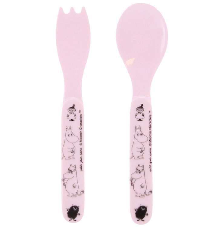 Petit Jour Paris Bestik - 2 stk. - Ske/Gaffel - Moomin - Pink