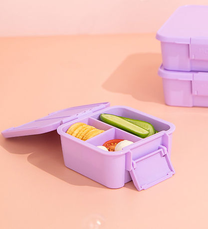 MontiiCo Snackboks m. 3 rum - Bento Two - 500 ml - Lilac MontiiCo Snackboks m. 3 rum - Bento Two - 500 ml - Lilac